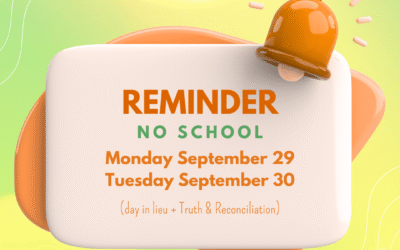 No School: Sept. 29+30