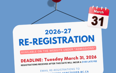 Re-registrations 2026-27 due by March 31!