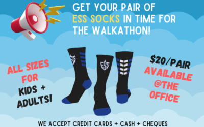 Get your ESS Socks for Walkathon! (Kids + Adults)